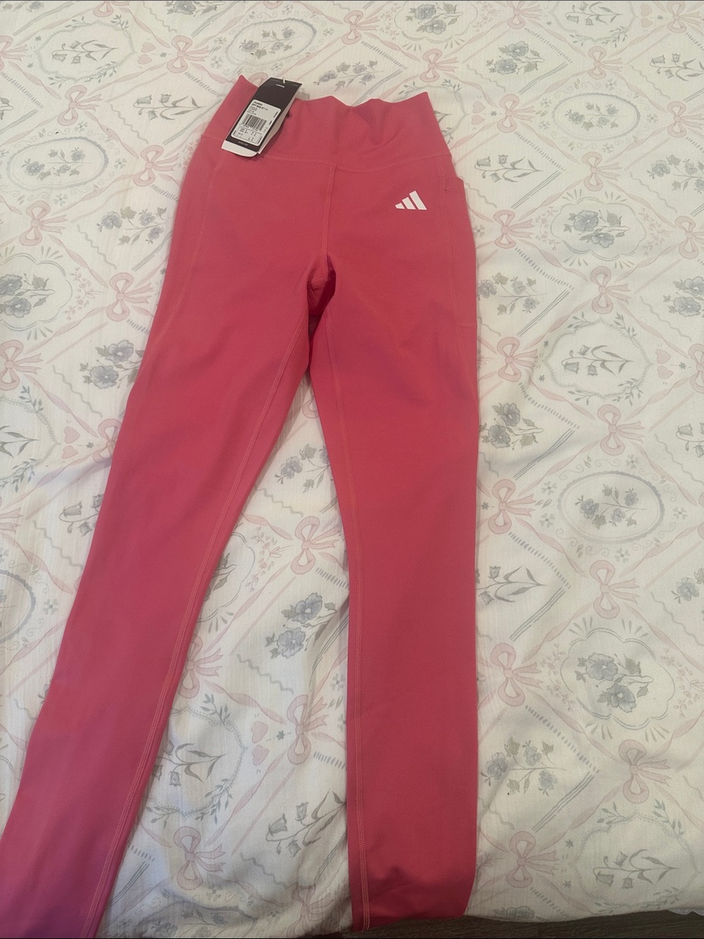 Adidas Womens Pink Athletic Leggings